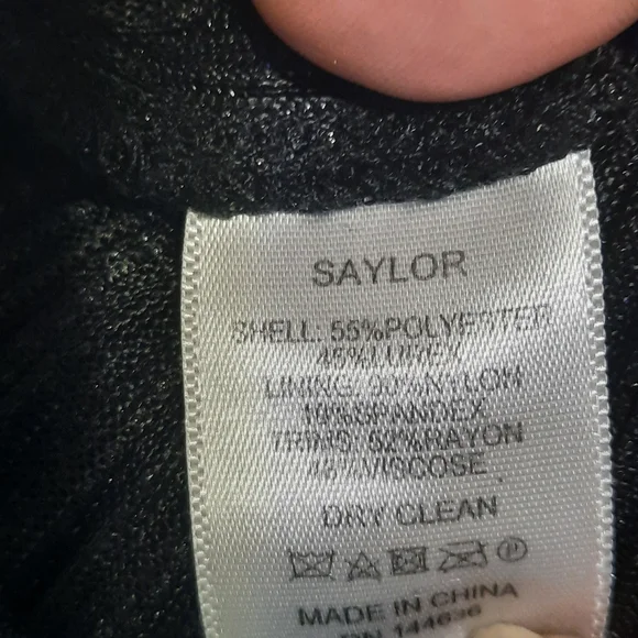 SAYLOR Elegant Tier Ruffle Dress Long Midi Textured Sleeveless Black XS S 2 4 - Picture 6 of 8